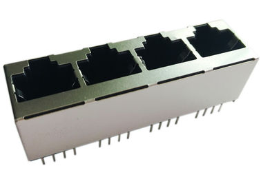 1x4 แนวตั้ง 180 องศา, 4x Rj45 รายการยอดนิยม LPJEF5240DNL ตรง 8P8C
