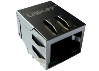 สีเหลืองสีส้ม LED Rj45 LPJ0011A114NL พอร์ต RJ45 เดี่ยว Ethernet 10 / 100Mbps