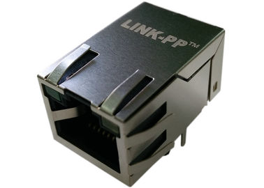 WT-50036 ขั้วต่อการชุบทอง RJ45 พอร์ตเดี่ยวที่มีการกำหนดค่า Jack 1 x 1