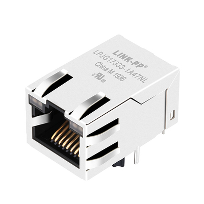 RTA-1S4A9W1F LPJG17333-1A47NL 1000 Base-T RJ45 แจ็คขั้วต่อแม่เหล็กแท็บขึ้น