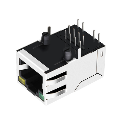 XFATM9R-CTLSxu1-4M แจ็คเครือข่ายโมดูลาร์ RJ45 ตัวเมีย, 1 x 1 แจ็คแท็บขึ้น LPJ6011ABNL