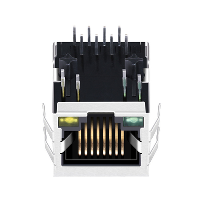 ตัวต้านทาน LED Rj45 LPJ0012A73NL ช่องต่อ Fast Ethernet แบบช่องเดี่ยว