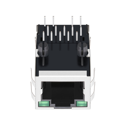 0875-1G1T-D8 Magnetics Jack RJ45 1000BASE-T 1X1 แท็บขึ้น LED G / G