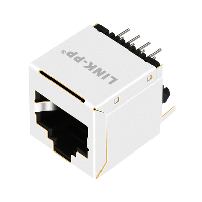 SS-90000-013 RJ45 1x1 แจ็คตัวเชื่อมต่อโมดูลาร์อีเธอร์เน็ตแนวตั้ง 8P8C