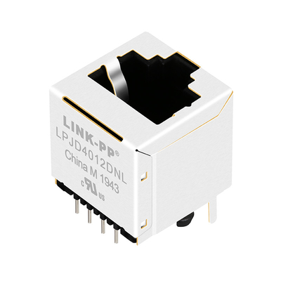 JXD2-0Z14NL RJ45 Vertical Magnetics Jack Industrial Top Entry พอร์ตเดี่ยว LPJD4012DNL
