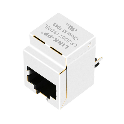 HFJV1-1G01RL 1000 Base-T RJ45 แจ็คแนวตั้งไม่มีไฟ LED LPJD0713DNL