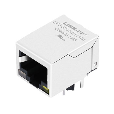 คอนเน็กเตอร์ RJ45 1x1 พร้อม 1000Base-T Magnetics ในตัว LPJG0933H11NL