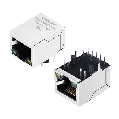 1x1 พอร์ต 1000Mbps POE + RJ45 แจ็คโมดูลาร์พร้อมหม้อแปลง LPJG0926HENL