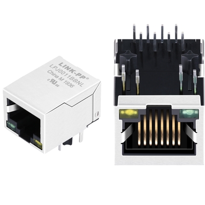 J00-0045NL 1x1 แม็กเนติก RJ45 แจ็ค 10/100Mbps Ethernet LPJ0011BBNL