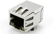 JXD0-0025NL เครื่องเชื่อม RJ45 มุมขวา พร้อม LED 1000 Base-T สําหรับ Cat5e