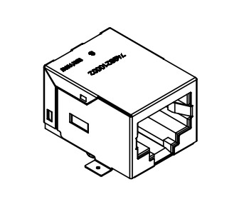 7498210002 ตัวเชื่อมต่อ RJ45 100BASE-TX PoE+ พร้อมแม่เหล็กในตัว
