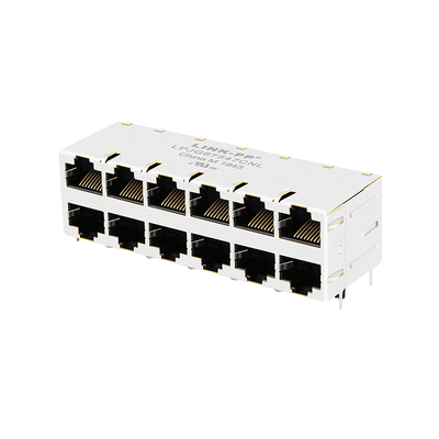 1-1840860-2 1000 Base-T 2x6 RJ45 Multi Connector พร้อม LED