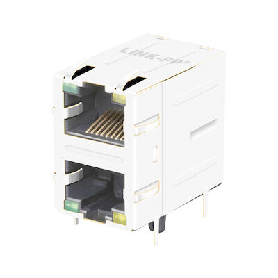 2301997-5 10/100 Base-T 2x1 พอร์ตแจ็คโมดูลาร์ RJ45 พร้อม Magnetics LPJ17003-8AENL