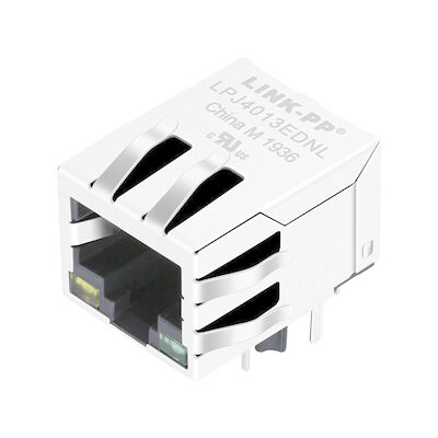 แจ็ค RJLBC-060TC1 RJ45 Modular Jack 10/100 BASE-TX ที่รวม LED