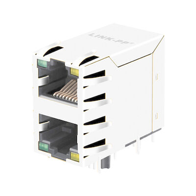 1-6368011-4 2x1 พอร์ตโมดูลาร์ขั้วต่อแจ็ค RJ45 ที่ไม่มีแม่เหล็ก LPJE17200AENL