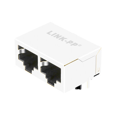 5406566-1 10/100 Base-T 1x2 พอร์ตไม่มี Magnetics ตัวเชื่อมต่อแจ็คโมดูลาร์ RJ45 LPJEF102DNL