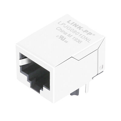 48F-01NW2NL RJ45 พร้อมด้วย Gigabit Magnetics LPJG0801DNL โปรแกรมจัดการมีเดียที่ไม่มีการจัดการ