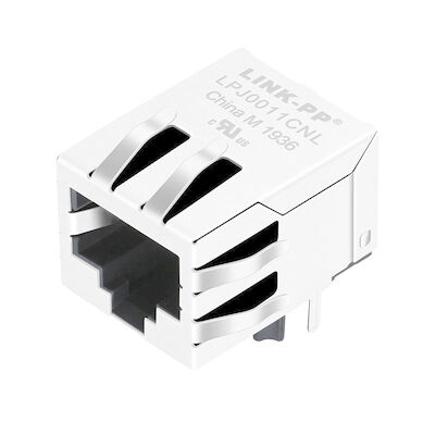 LPJ0011CNL พอร์ต RJ45 Single Port Jack หญิง 10 / 100Mbps Ethernet Cross 13F-64ND2NL