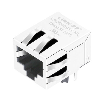 HR901131C พอร์ตเดี่ยว RJ45 แจ็คโมดูลาร์ LPJG0801CNL RJ45 ไม่มี LED Emi Finger