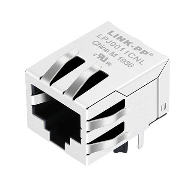 RB1-105B8K1A ปลั๊กแจ็ค RJ45 แจ็คแม่เหล็ก 10 / 100Base-T ที่มีแผงควบคุม