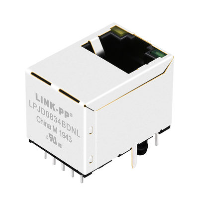 JD3-0002NL Top Entry 1000Base-T Rj45 ปลั๊กตัวเชื่อมต่อพร้อม LED