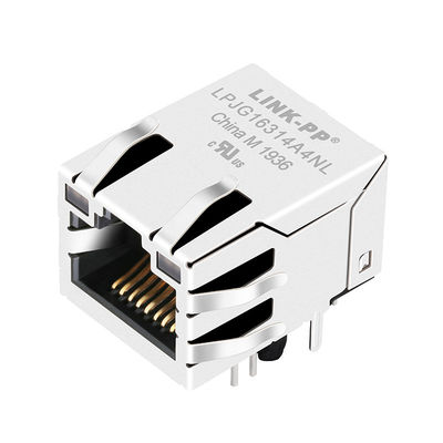 6605814-6 ขั้วต่อ RJ45 ไฟเบอร์ออปติก RJ45 / ผ่านรู RJ-45 แจ็คแท็บอัพ