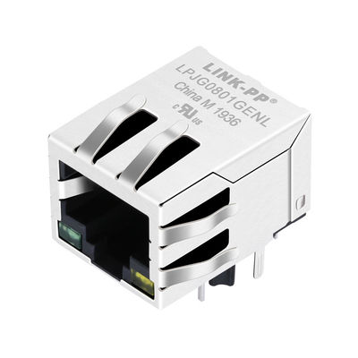 ARJ11E-MCSA-AB-EM2 สายรัด CONN MAGJACK 1PORT 1000 BASE-T ผ่านตลอดรู