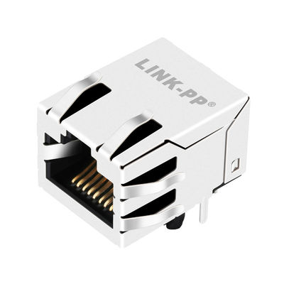 LPJ16801CNL ข้าม MJFR0429 ช่องเสียบ Pcb Mount Connector แบบพอร์ตเดียว Lan 100M Rj45 Jacks Interface