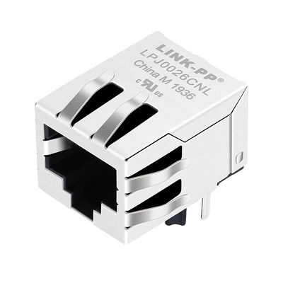 J0026D11 ขั้วต่อเครือข่าย RJ45 100 Base-T 8p8c แท็บลง แจ็คสายเคเบิลเครือข่าย