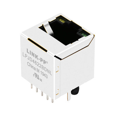 JXD2-9015NL 10/100 Base-T Y / G ขั้วต่อ MagJack RJ45 แบบติดตั้งในแนวตั้ง