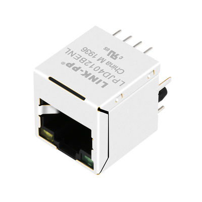 JXD2-0010NL, LPJD4012BENL Magnetics แนวตั้ง Rj45 แจ็คโมดูลาร์ 10 / 100Mbps