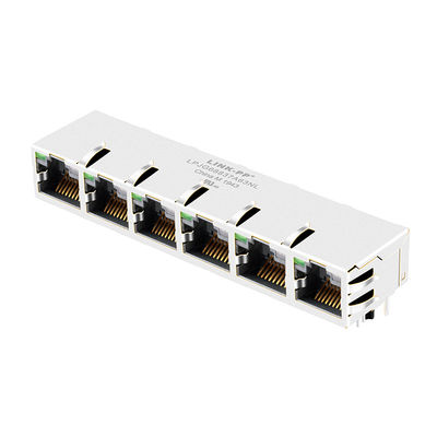 JG0-0070NL Gigabit Lan 1x6 พอร์ตแจ็คที่ลงทะเบียน ตัวเชื่อมต่ออินเทอร์เน็ต RJ45 Ethernet