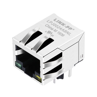 LPJ0024ABNL พอร์ตเดี่ยว 10/100 Base-T RJ45 ตัวเชื่อมต่อซ็อกเก็ตตัวเมียการเชื่อมต่อ J0024D21B