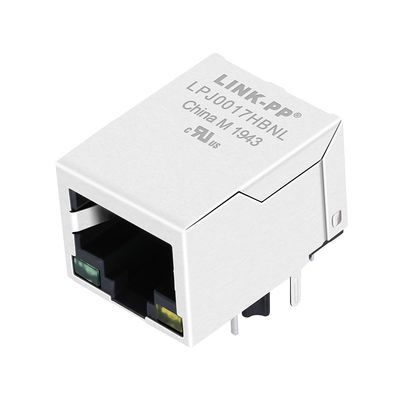 JD0-0011NL หนึ่งพอร์ต RJ45 แจ็คพร้อม 10/100 Base-T Magnetics Side Entry