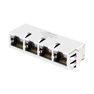 เทียบเท่ากับ JXG0-0098NL 4 พอร์ต Gigabit Rj-45 Latch Up with LEDs
