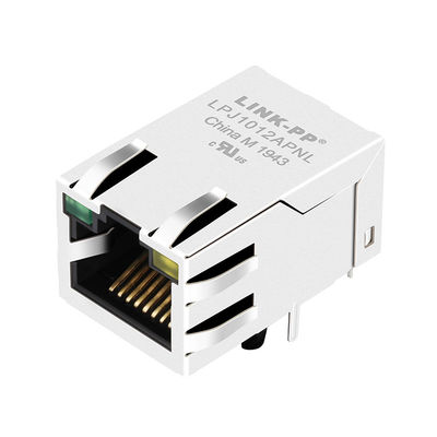 PCB ติดตั้ง Magnetic RJ45 แจ็คหญิง w / ไฟ LED J1012F21RNL, LPJ1012APNL
