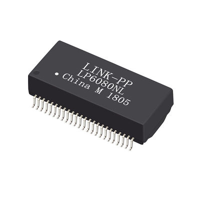 H6101FNL พอร์ตแบบคู่ SMD Gigabit Magnetic POE + หม้อแปลง LP6080NL