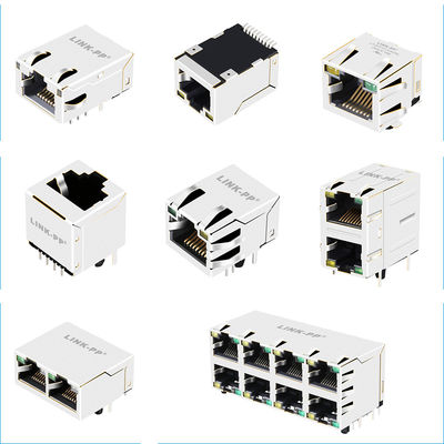 แจ็คโมดูลาร์ RJ45 มี / ไม่มีแม่เหล็ก ไม่มี POE / POE / POE+