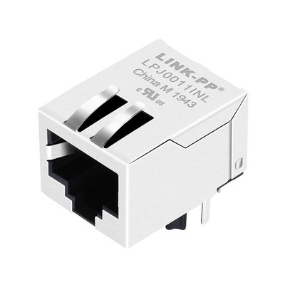 แท็บลงพอร์ต 1x1 โดยไม่มีไฟ LED 100 แจ็คแม่เหล็กแบบรวม Base-T J0011D11