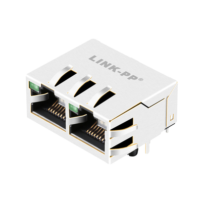 0826-1X2T-HS-F Magnetic Ethernet Jack 1000 Base-T แท็บ 1X2 Port