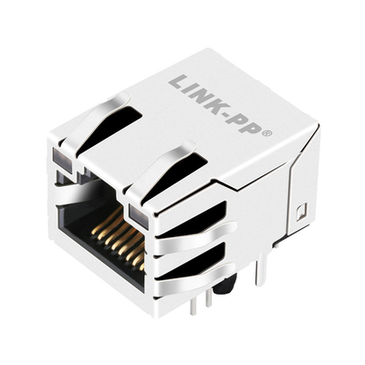 10/100 BASE-T แท็บไฟ LED สีเขียว / เหลือง 1x1 พอร์ตแจ็ค RJ45 ตัวเมีย A829-1A1T-91B