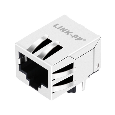 10/100 Base-T JV026I21NLT แท็บลง 1 พอร์ต Rj45 Ethernet Jack Shielded ไม่มี Led