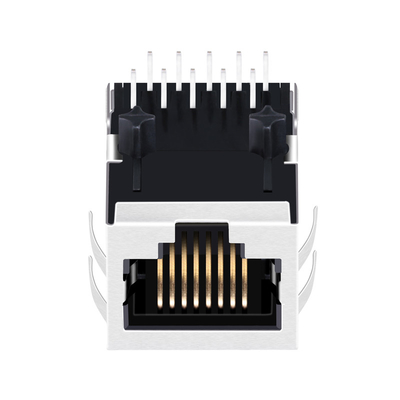 JV011I21NLT Tab Down Shielded ตัวเชื่อมต่อ 10/100 Base-T Single Port Rj45 ไม่มี Led