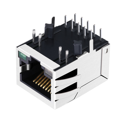 JTH-0020NL 1 พอร์ต RJ45 แจ็คแม่เหล็ก 10G Base-T Tab Down
