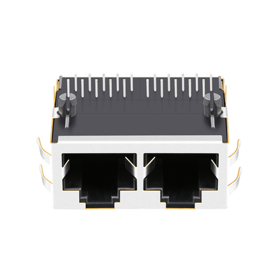 JT8-2000HL 10G Base-T 1x2 พอร์ตแท็บ UP Surface Mount Ethernet Rj45 แจ็คไม่มีไฟ LED