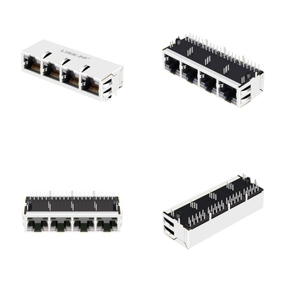 แท็บพอร์ต 10G Base-T 1x4 ผ่านรูแจ็คแม่เหล็ก RJ45 JT6-1473NL