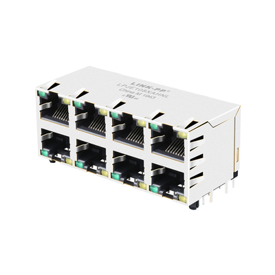 RJSAE-5384-04 เข้ากันได้ LPJE108XAHNL 2X4 พอร์ตแจ็ค RJ45 โดยไม่มี Magnetics ในตัว