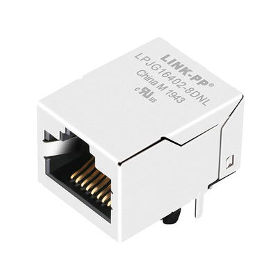 RT9-HK-0002 1x1 พอร์ตรวม Magnetics RJ45 แจ็ค 1000 Base-T Tab Up ไม่มี Led