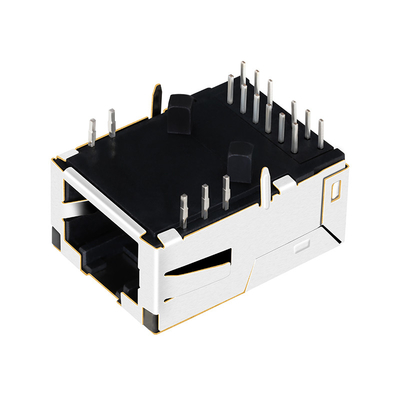 LPJK7036-1A98NL 1000 Base-T 1x1 พอร์ตตัวเชื่อมต่อ RJ45 รายละเอียดต่ำแท็บขึ้นพร้อมไฟ LED