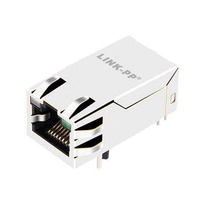 2250150-1 แท็บ 2.5G Base-T 4PPoE Rj45 Magjack Connector พร้อม GO / G Light Pipe